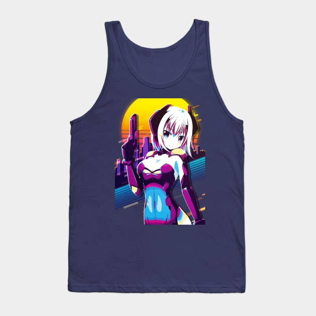 Date A Live Origami Tobiichi Tank Top by 80sRetro